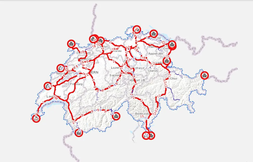 Suisse — route pittoresque